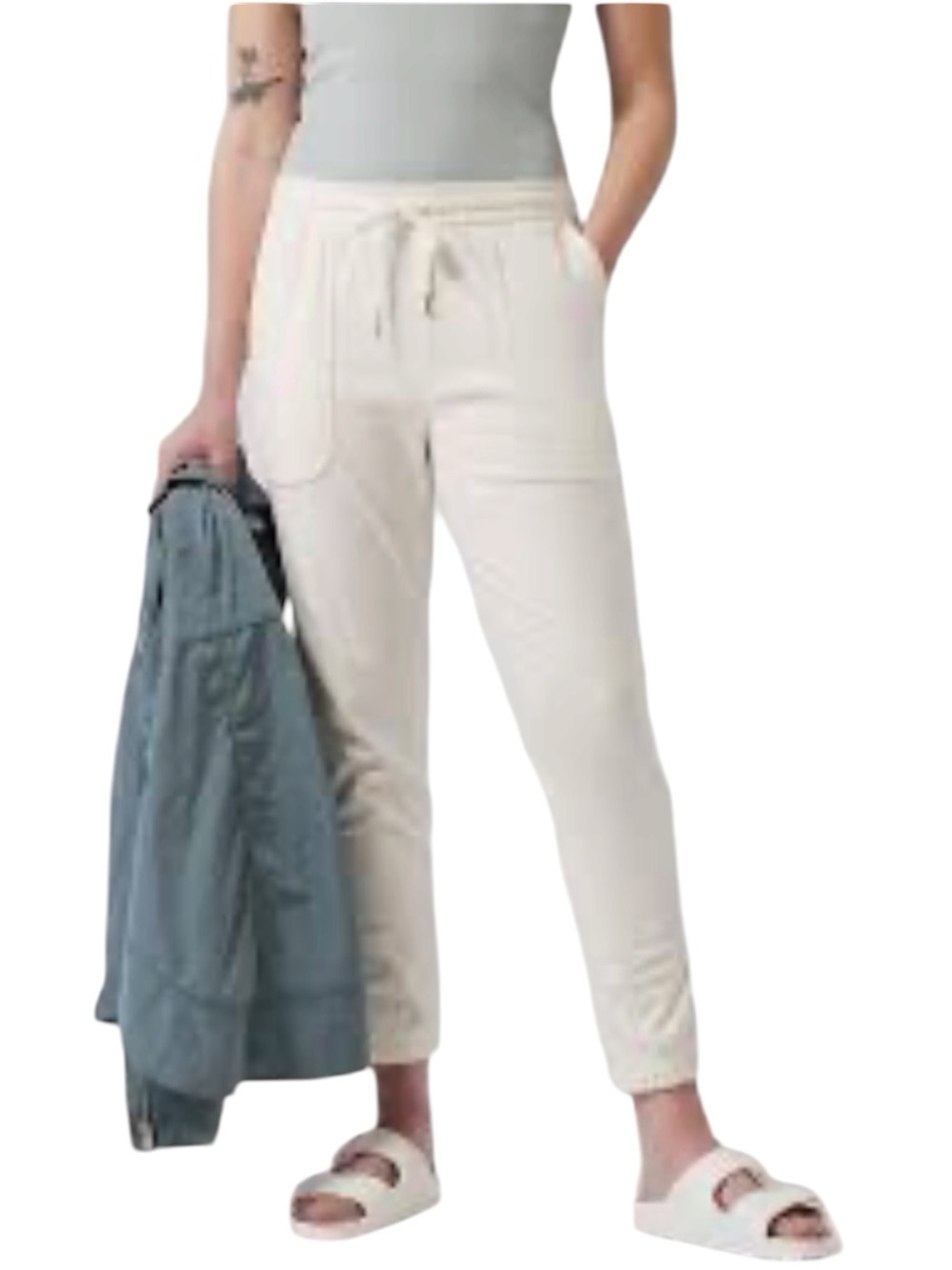 Athleta Farallon Jogger Magnolia White Womens Size 2 Athleisure